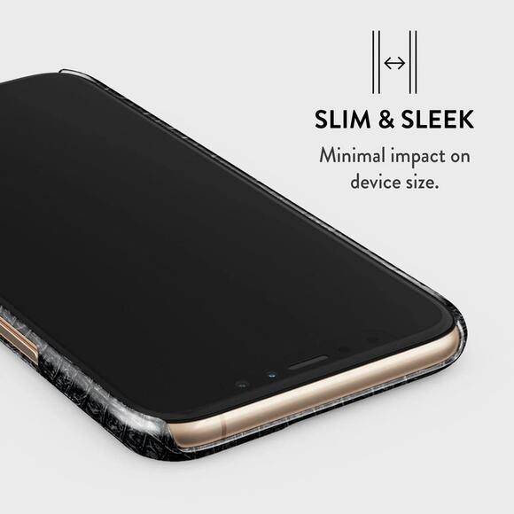 Burga Reaper’s Touch iPhone Snap Case 11 Pro Max Black Leather Croc - Picture 6 of 7